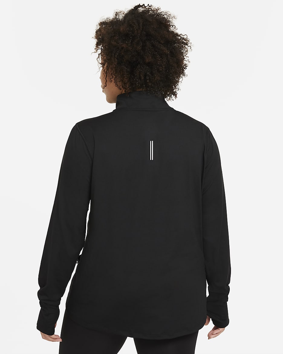 Nike Women s Element 1 2 Zip Running Top Plus Size Black